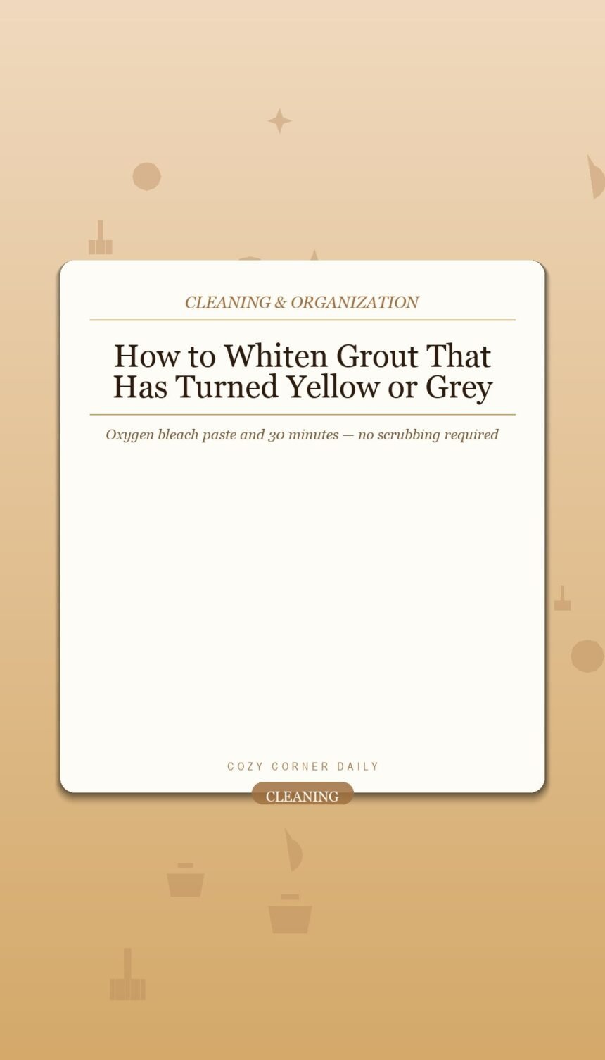 How to Whiten Grout That Has Turned Yellow or Grey