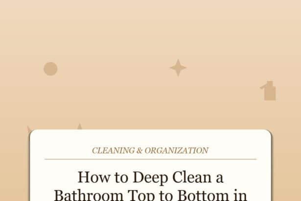 How to Deep Clean a Bathroom Top to Bottom in Under 45 Minutes