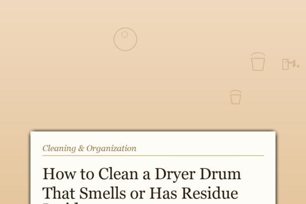 How to Clean a Dryer Drum That Smells or Has Residue Inside