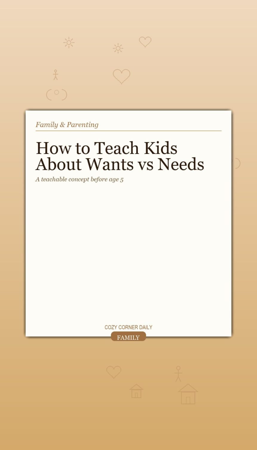 How to Teach Kids About Wants vs Needs Before They Start School How to Teach Kids About Wants vs Needs Before They Start School