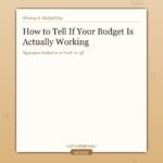 How to Tell if Your Budget Is Actually Working — The Three Indicators