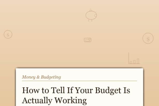 How to Tell if Your Budget Is Actually Working — The Three Indicators