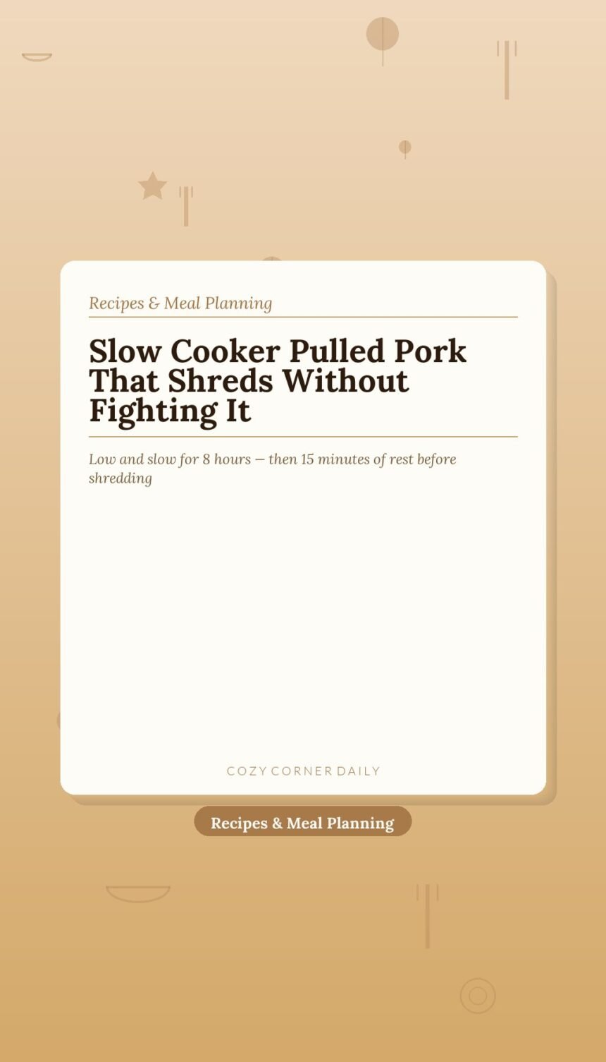 How to Make Pulled Pork in the Slow Cooker That Shreds Without Fighting It