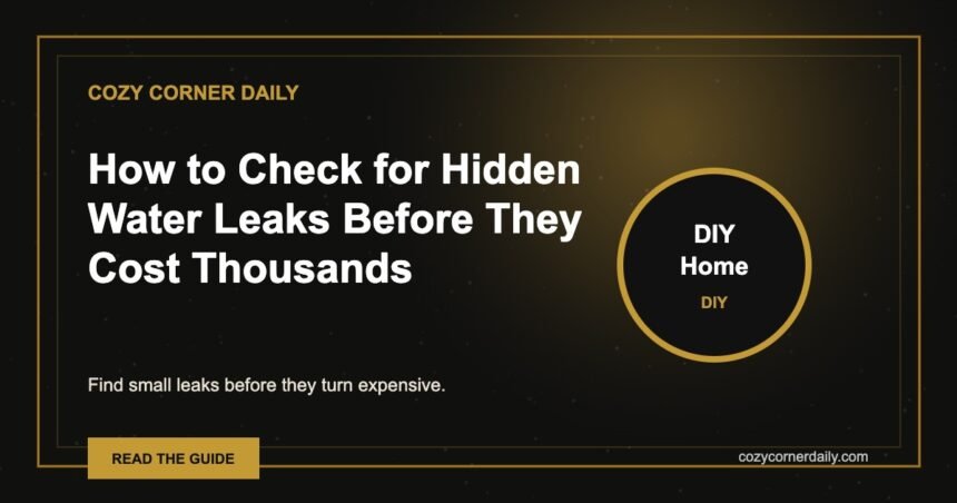 How to Check for Hidden Water Leaks Before They Cost Thousands