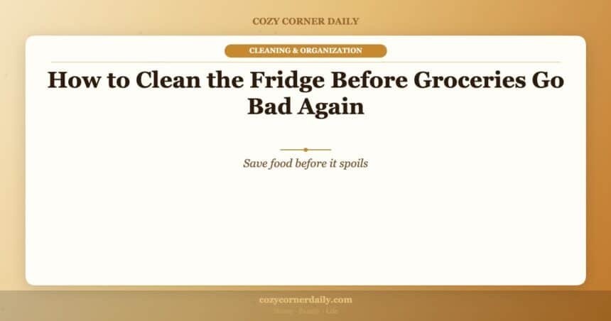 How to Clean the Fridge Before Groceries Go Bad Again