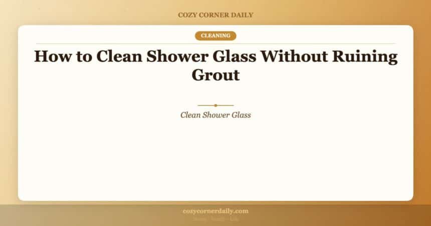How to Clean Shower Glass Without Ruining Grout