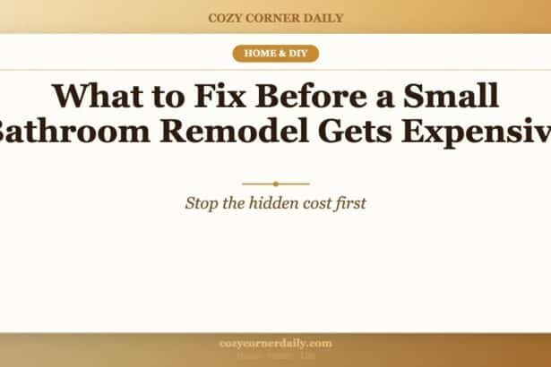 What to Fix Before a Small Bathroom Remodel Gets Expensive