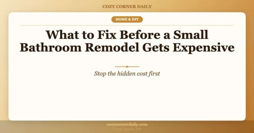 What to Fix Before a Small Bathroom Remodel Gets Expensive