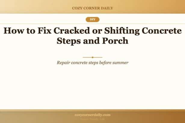 How to Fix Cracked or Shifting Concrete Steps and Porch