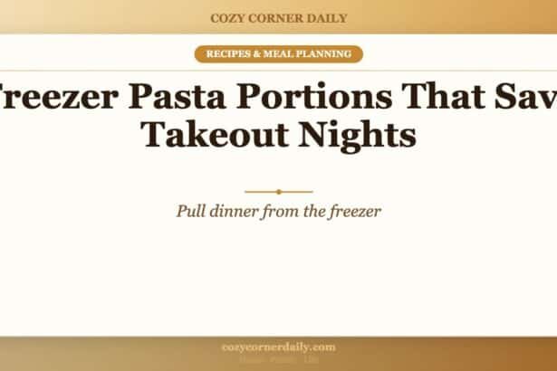 Freezer Pasta Portions That Save Takeout Nights