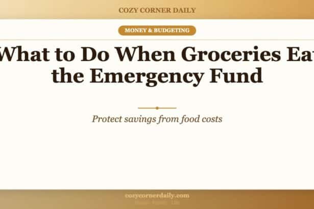 What to Do When Groceries Eat the Emergency Fund