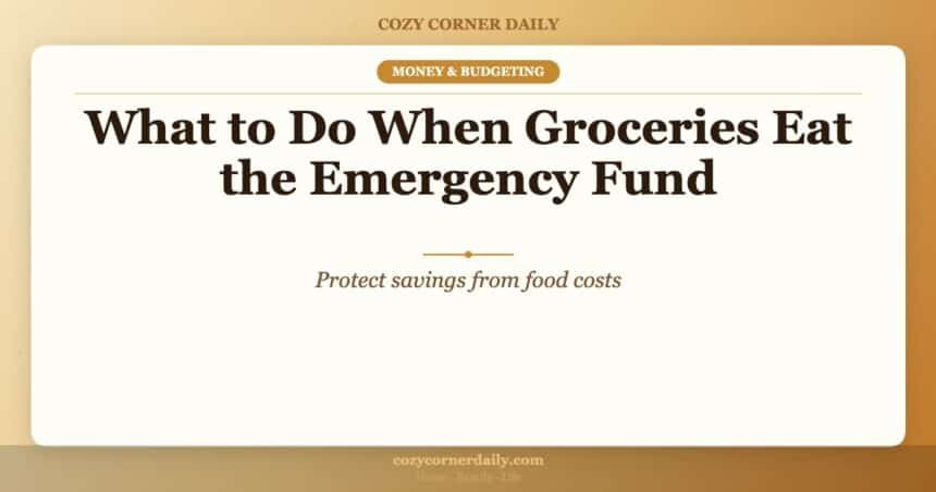 What to Do When Groceries Eat the Emergency Fund