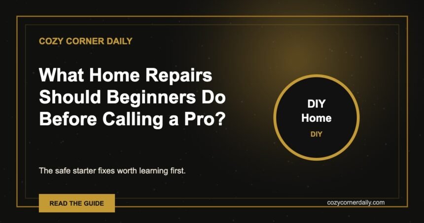 What Home Repairs Should Beginners Do Before Calling a Pro?