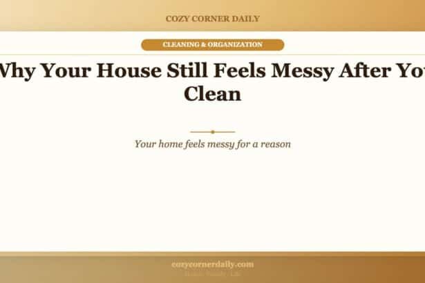 Why Your House Still Feels Messy After You Clean