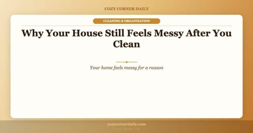 Why Your House Still Feels Messy After You Clean