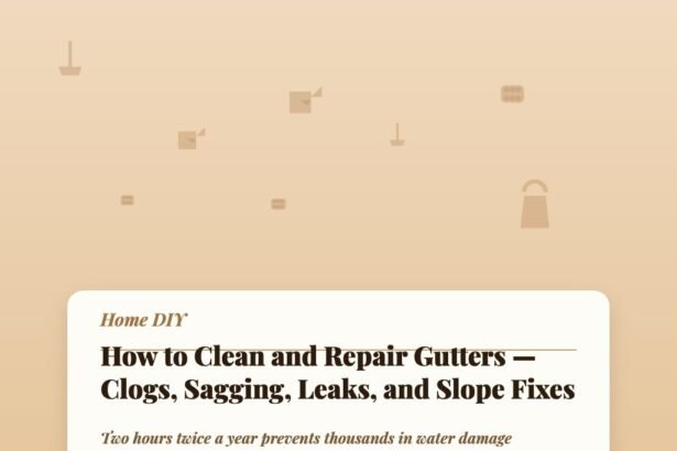 How to Clean and Repair Gutters — Clogs, Sagging, Leaks, and Slope Fixes