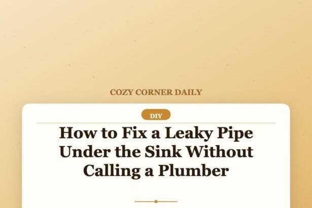 How to Fix a Leaky Pipe Under the Sink Without Calling a Plumber