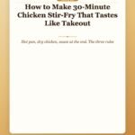 How to Make 30-Minute Chicken Stir-Fry That Tastes Like Takeout