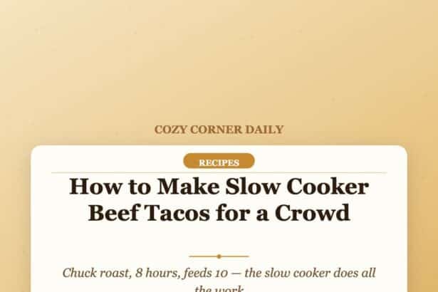 How to Make Slow Cooker Beef Tacos for a Crowd