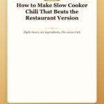 How to Make Slow Cooker Chili That Beats the Restaurant Version
