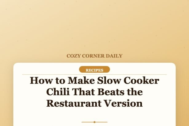How to Make Slow Cooker Chili That Beats the Restaurant Version