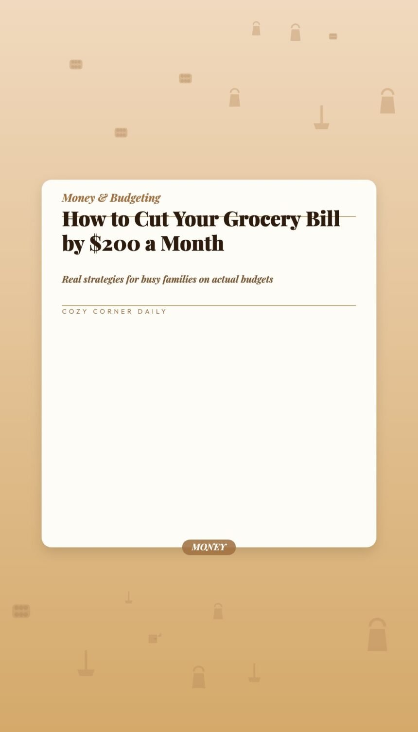 How to Cut Your Grocery Bill by 0 a Month Without Meal Kits