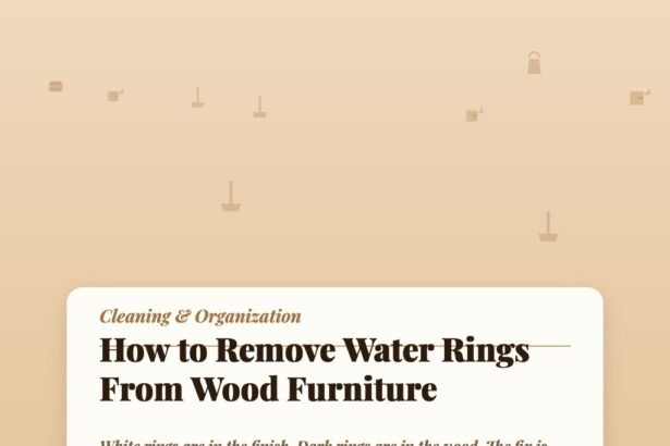 How to Remove Water Rings From Wood Furniture