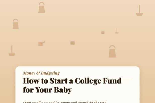 How to Start a College Fund for Your Baby With Very Little Money