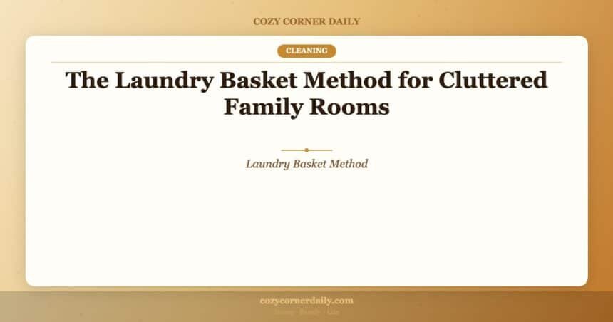 The Laundry Basket Method for Cluttered Family Rooms