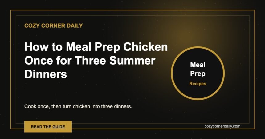 How to Meal Prep Chicken Once for Three Summer Dinners