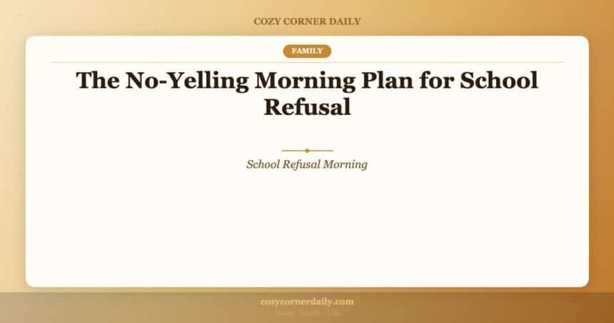 The No-Yelling Morning Plan for School Refusal