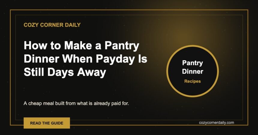 How to Make a Pantry Dinner When Payday Is Still Days Away