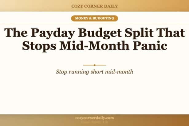 The Payday Budget Split That Stops Mid-Month Panic