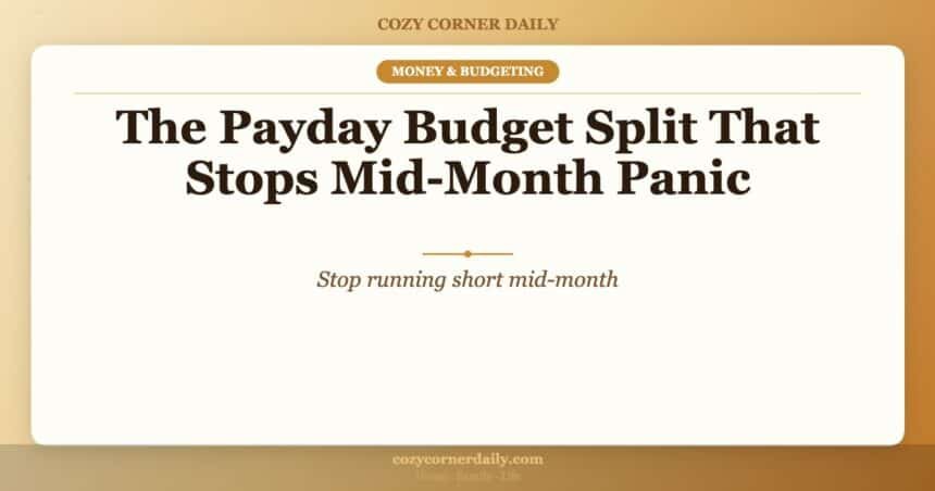 The Payday Budget Split That Stops Mid-Month Panic