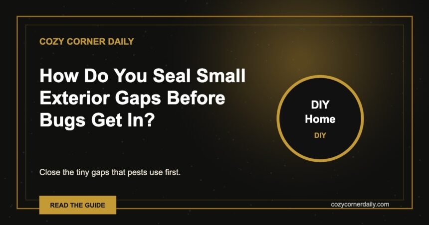 How Do You Seal Small Exterior Gaps Before Bugs Get In?
