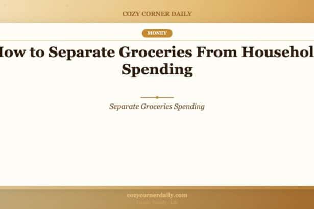 How to Separate Groceries From Household Spending