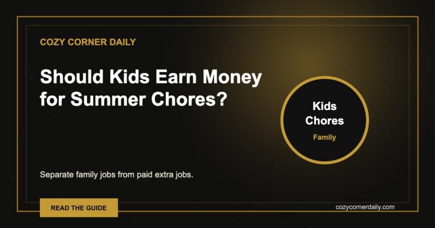 Should Kids Earn Money for Summer Chores?
