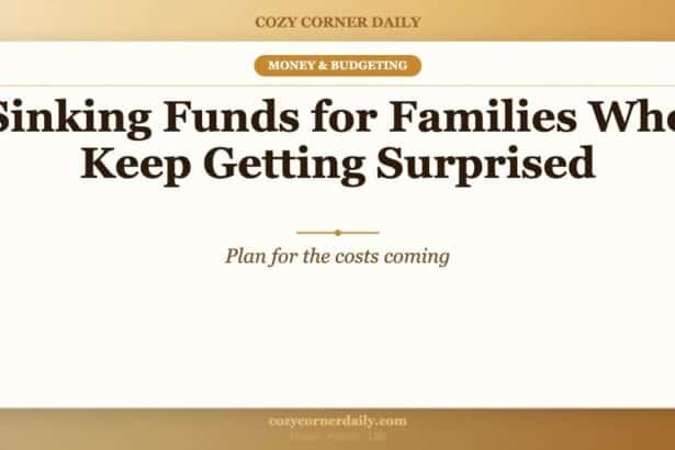 Sinking Funds for Families Who Keep Getting Surprised