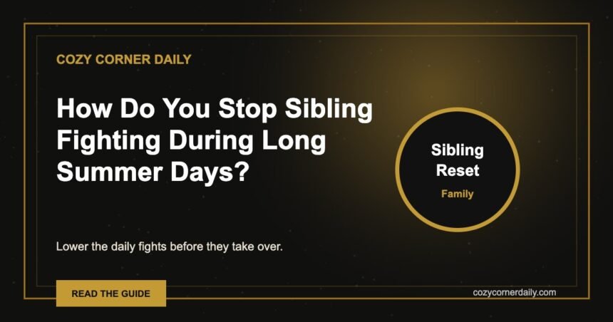How Do You Stop Sibling Fighting During Long Summer Days?