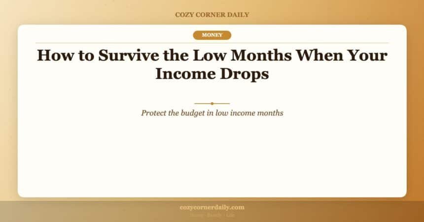 How to Survive the Low Months When Your Income Drops