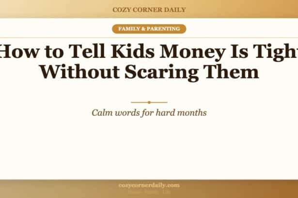 How to Tell Kids Money Is Tight Without Scaring Them