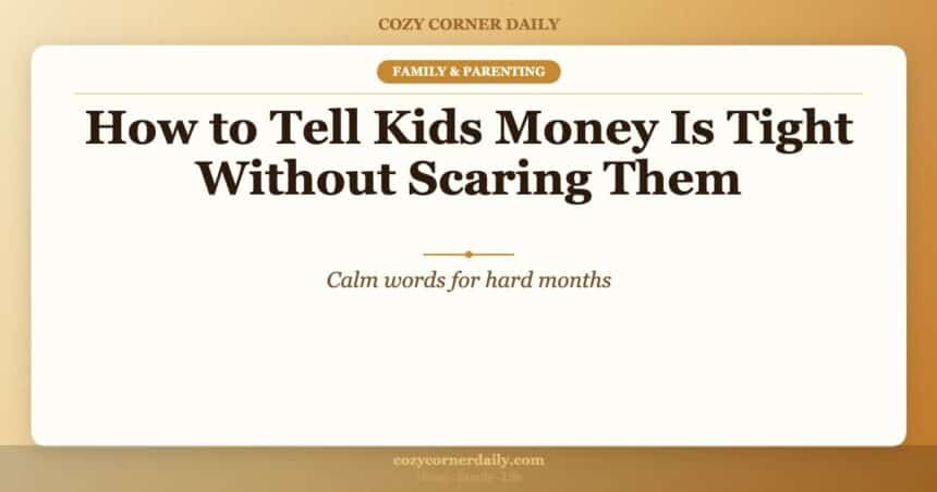 How to Tell Kids Money Is Tight Without Scaring Them