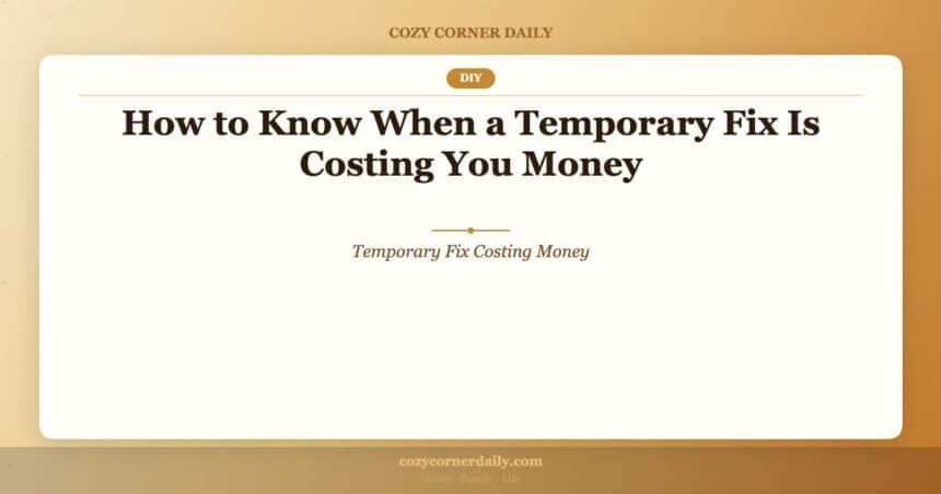 How to Know When a Temporary Fix Is Costing You Money