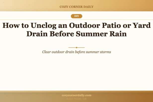How to Unclog an Outdoor Patio or Yard Drain Before Summer Rain