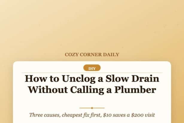 How to Unclog a Slow Drain Without Calling a Plumber