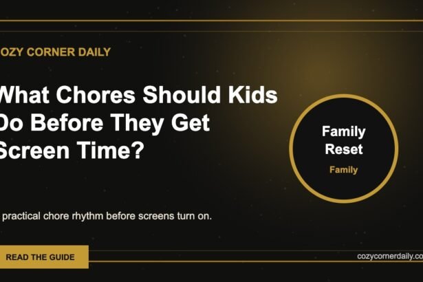 What Chores Should Kids Do Before They Get Screen Time?