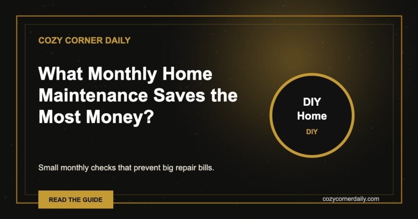 What Monthly Home Maintenance Saves the Most Money?