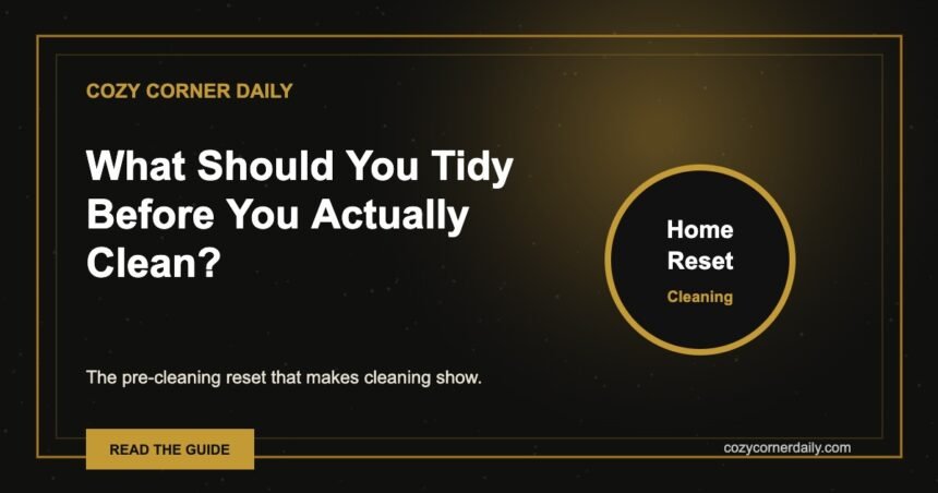 What Should You Tidy Before You Actually Clean?
