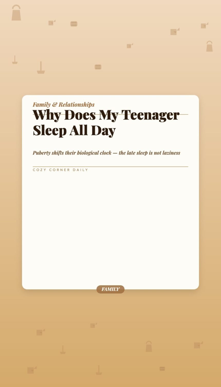 Why Does My Teenager Sleep All Day — What Is Actually Normal