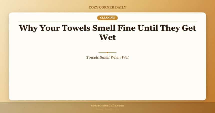 Why Your Towels Smell Fine Until They Get Wet